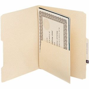 Smead Self-Adhesive Folder Dividers with Pockets - For Letter 8 1/2" x 11" Sheet - Manila Product Image 