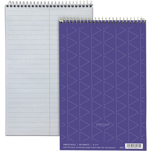 TOPS Prism Steno Books - 80 Sheets - Wire Bound - Gregg Ruled Margin - 6" x 9" Sheet Size - Orchid Paper Product Image 