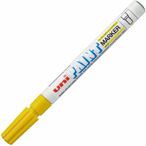 uniball™ uni-Paint PX-21 Oil-Based Paint Marker - Fine Marker Point - Yellow Ink - Oil Based Product Image 