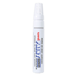 uni-Paint Permanent Marker, Broad Chisel Tip, White (UBC63743) View Product Image