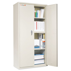 FireKing Storage Cabinet, 36w x 19.25d x 72h, UL Listed 350 Degree, Parchment (FIRCF7236D) View Product Image