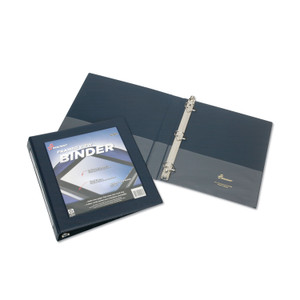 AbilityOne 7510014621388 SKILCRAFT Framed Slant-D Ring View Binder, 3 Rings, 1" Capacity, 11 x 8.5, Navy Blue (NSN4621388) View Product Image