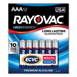 AbilityOne 6135008264798, SKILCRAFT Alkaline AAA Batteries, 12/Pack View Product Image
