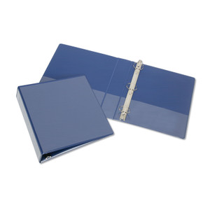 AbilityOne 7510015194382 SKILCRAFT Round Ring View Binder, 3 Rings, 1.5" Capacity, 11 x 8.5, Blue (NSN5194382) View Product Image