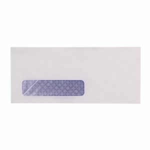 Universal Open-Side Security Tint Business Envelope, 1 Window, #10, Commercial Flap, Gummed Closure, 4.13 x 9.5, White, 500/Box UNV35203 View Product Image