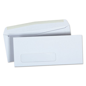 Universal Open-Side Business Envelope, 1 Window, #9, Square Flap, Gummed Closure, 3.88 x 8.88, White, 500/Box (UNV35219) View Product Image