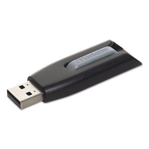 Verbatim Store 'n' Go V3 USB 3.0 Drive, 128 GB, Black/Gray View Product Image