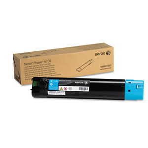 Xerox 106R01507 High-Yield Toner, 12,000 Page-Yield, Cyan (XER106R01507) View Product Image