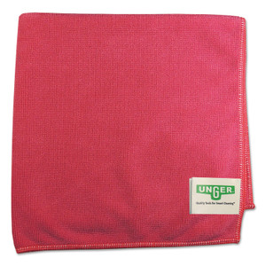 Unger SmartColor MicroWipes 4000, Heavy-Duty, 16 x 15, Red, 10/Pack (UNGMF40R) View Product Image