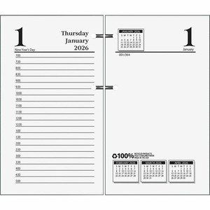 House of Doolittle No.17-Base Economy Calendar Refills - Julian Dates - Daily - 12 Month - January 2026 to December 2026 - 7:00 AM to 5:00 PM Product Image 
