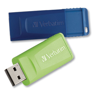 Verbatim Store 'n' Go USB Flash Drive, 64 GB, Assorted Colors, 2/Pack (VER99812) View Product Image
