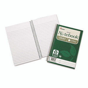 AbilityOne 7530016002017, SKILCRAFT Recycled Notebook, 1-Subject, Medium/College Rule, Green Cover, (80) 9.5 x 6 Sheets, 3/Pack View Product Image