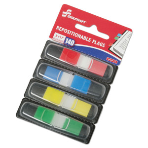 AbilityOne 7510016200283, SKILCRAFT Page Flags, 0.5 x 1.75, Assorted, 140/Pack View Product Image