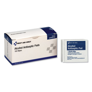 First Aid Only Alcohol Cleansing Pads, Dispenser Box, 100/Box View Product Image