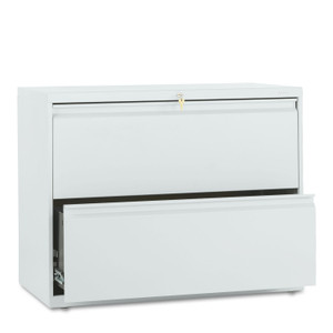 HON Brigade 800 Series Lateral File, 2 Legal/Letter-Size File Drawers, Light Gray, 36" x 18" x 28" (HON882LQ) View Product Image