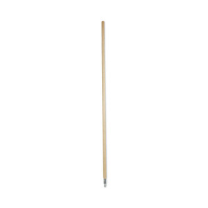 Boardwalk Metal Tip Threaded Hardwood Broom Handle, 1.13" dia x 60", Natural (BWK138) View Product Image