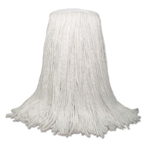Boardwalk Banded Rayon Cut-End Mop Heads, White, 20 oz, 1 1/4" Headband, White, 12/Carton (BWKRM30020) View Product Image