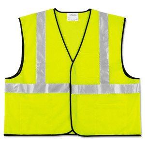 MCR Safety Class 2 Safety Vest, Polyester, 2X-Large, Fluorescent Lime with Silver Stripe (CRWVCL2SLXL2) View Product Image