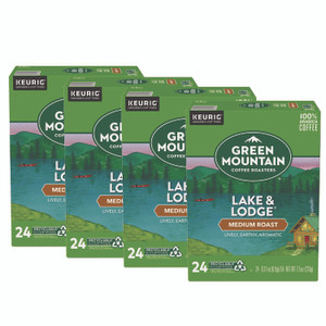 Green Mountain Coffee Lake and Lodge Coffee K-Cups, Medium Roast, 96/Carton View Product Image