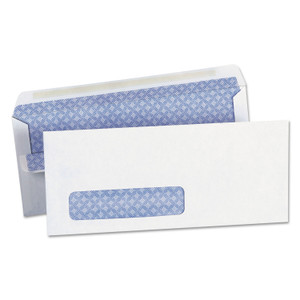 Universal Self-Seal Security Tint Business Envelope, Address Window, #10, Square Flap, Self-Adhesive Closure, 4.13 x 9.5, White, 500/BX (UNV36102) View Product Image