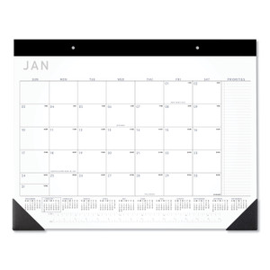 Contemporary Monthly Desk Pad, 22 x 17, White Sheets, Black Binding/Corners,12-Month (Jan to Dec): 2026 Product Image