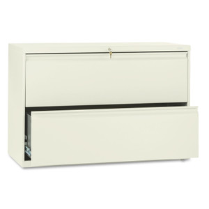 HON Brigade 800 Series Lateral File, 2 Legal/Letter-Size File Drawers, Putty, 42" x 18" x 28" View Product Image