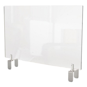 Ghent Clear Partition Extender with Attached Clamp, 42 x 3.88 x 18, Thermoplastic Sheeting View Product Image