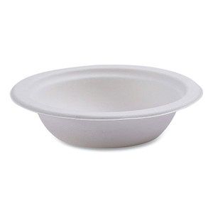 Eco-Products Vanguard Renewable and Compostable Sugarcane Bowls, 12 oz, White, 1,000/Carton (ECOEPBL12NFA) View Product Image