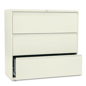 HON Brigade 800 Series Lateral File, 3 Legal/Letter-Size File Drawers, Putty, 42" x 18" x 39.13" (HON893LL) View Product Image