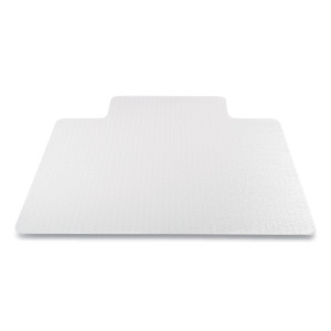 deflecto Antimicrobial Chair Mat, Medium Pile Carpet, 48 x 36, Lipped, Clear (DEFCM14112AM) View Product Image