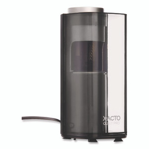 X-ACTO Model 1612 Quiet Pro Electric Pencil Sharpener, AC-Powered, 3 x 5 x 9, Black/Silver/Smoke View Product Image