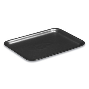 Pactiv Evergreen Supermarket Tray,  #4S, 9.25 x 7.25 x 0.69, Black, Foam, 500/Carton (PCT51P904S) View Product Image