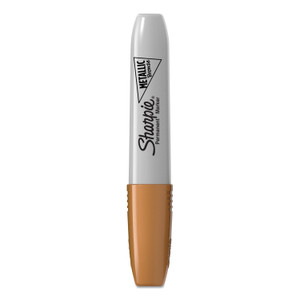 Sharpie Metallic Chisel Tip Permanent Marker, Medium Chisel Tip, Bronze, Dozen (SAN2089624) View Product Image