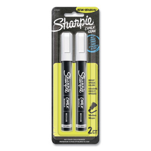 Sharpie Wet-Erase Chalk Marker, Medium Bullet Tip, White, 2/Pack (SAN2103010) View Product Image