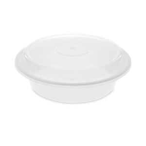 Pactiv Evergreen Newspring VERSAtainer Microwavable Containers,  24 oz, 7 x 7 x 2.38, White/Clear, Plastic, 150/Carton (PCTNC723) View Product Image