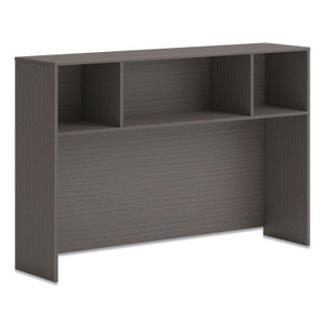 HON Mod Desk Hutch, 3 Compartments, 60w x 14d x 39.75h, Slate Teak (HONLDH60LS1) Product Image 