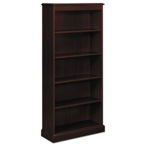 HON 94000 Series Five-Shelf Bookcase, 35.75w x 14.31d x 78.25h, Mahogany (HON94225NN) View Product Image