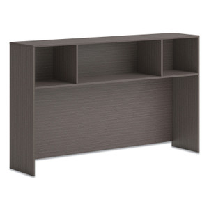 HON Mod Desk Hutch, 3 Compartments, 66w x 14d x 39.75h, Slate Teak View Product Image