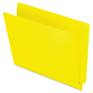 Pendaflex Colored End Tab Folders with Reinforced Double-Ply Straight Cut Tabs, Letter Size, 0.75" Expansion, Yellow, 100/Box (PFXH110DY) View Product Image