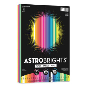 Astrobrights Color Paper - "Spectrum" Assortment, 24 lb Bond Weight, 8.5 x 11, 25 Assorted Spectrum Colors, 200/Pack (WAU91397) View Product Image