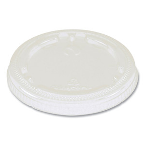 World Centric PLA Lids for Fiber Cups, 3.1" Diameter x 0.4" h, Clear, Plastic, 1,000/Carton View Product Image