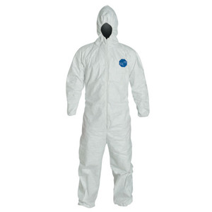 TYVEK COVERALL ZIPPER FRONT ATT HOOD ELASTIC WRI (251-TY127S-3XL) View Product Image