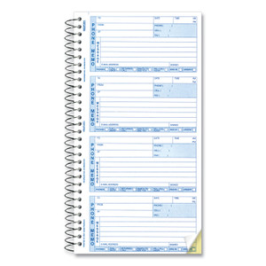 Rediform Telephone Message Book, Two-Part Carbonless, 5 x 2.75, 4 Forms/Sheet, 400 Forms Total (RED50076) View Product Image