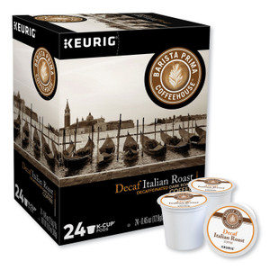 Barista Prima Coffeehouse Decaf Italian Roast Coffee K-Cups, 24/Box View Product Image