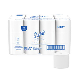 Scott Essential Extra Soft Coreless Standard Roll Bath Tissue, Septic Safe, 2-Ply, White, 800 Sheets/Roll, 36 Rolls/Carton (KCC07001) View Product Image