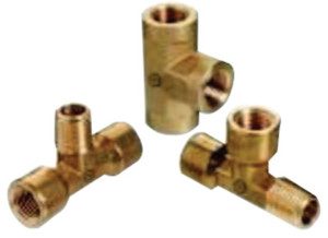 Western Enterprises Pipe Thread Tees, Connector, 1,000 Psig, Brass, 1/4 In Npt (Street) View Product Image