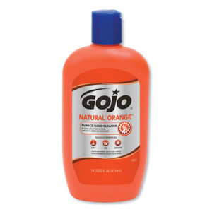 Gojo Natural Orange Pumice Hand Cleaners, Citrus, Squeeze Bottle, 14 Oz (315-0957-12) View Product Image