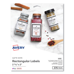 Avery Laser/Inkjet 3.5" Diskette Labels, White, 375/Pack (AVE6490) View Product Image