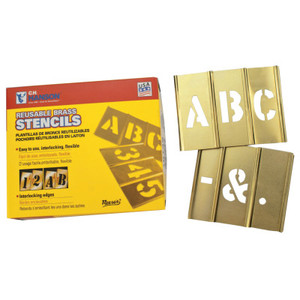 3" 33Pc Brass Stencil Letter Set (337-10033) View Product Image