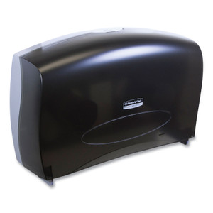 Kimberly-Clark Professional* Cored JRT Jumbo Combo Tissue Dispenser, 20.4 x 5.8 x 13.1, Smoke/Gray View Product Image